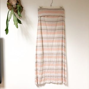 MAX STUDIO striped maxi skirt